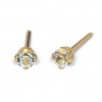 110_Paauksuotas 3 mm su Cubic Circonia akute