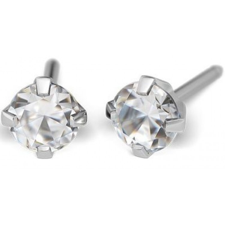 113_Chirurginio nerūdijančio plieno 4 mm Cubic Zirconia 