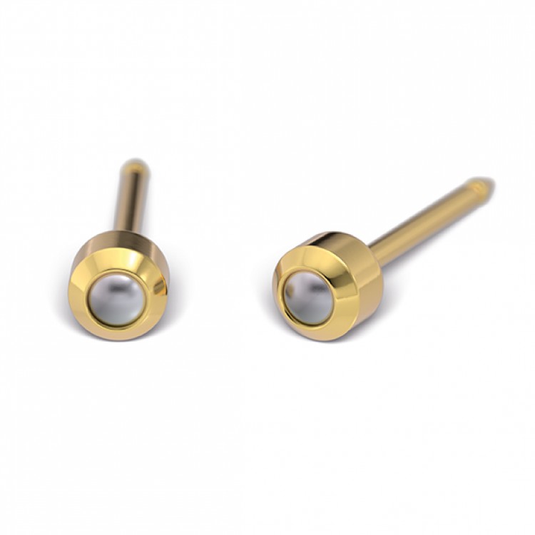 144_Paauksuotas 2 mm su perlo akute