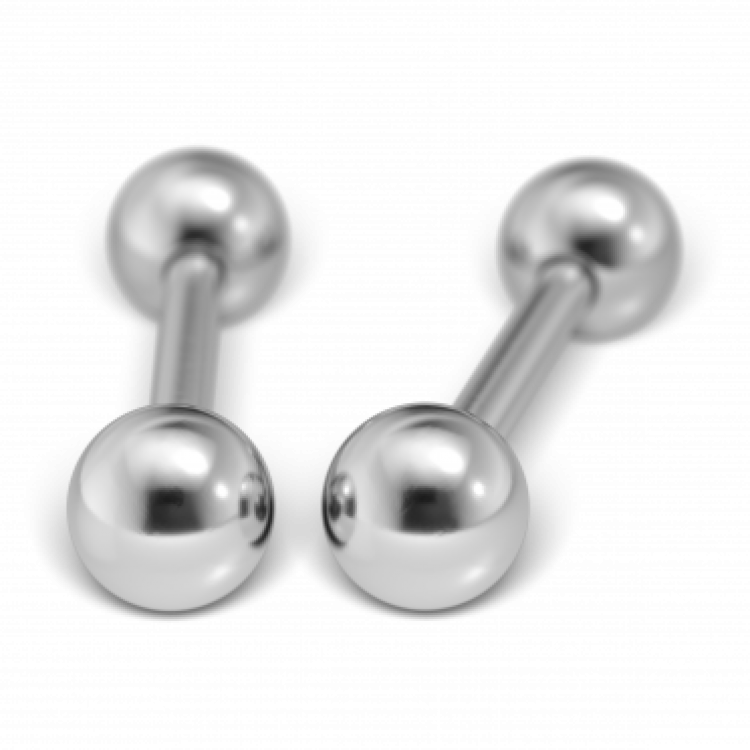 181_Chirurginio nerūdijančio plieno štanga (barbels) su 4 mm bumbuliukais