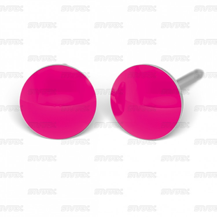 196_Chirurginio nerūdijančio plieno 5 mm Neonas rožinės spalvos